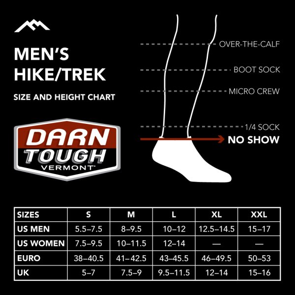 Darn Tough Herren 1039 Running Sock No Show Tab Ultra-Lightweight with Cushion