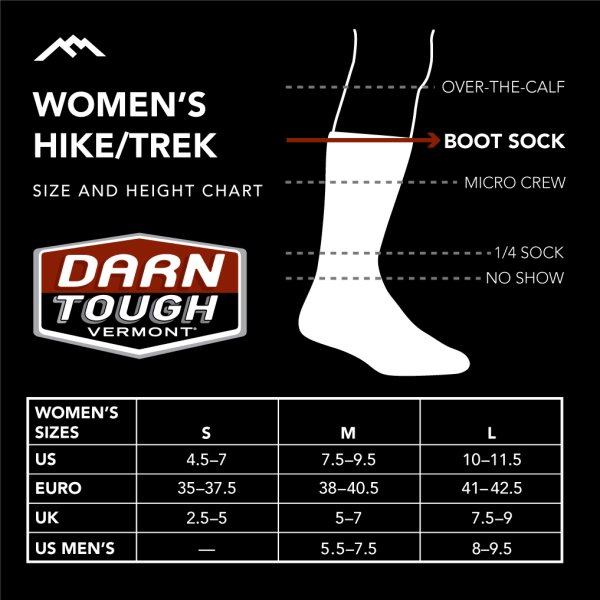 Darn Tough Damen 1946 Gatewood Boot Midweight Hiking Sock
