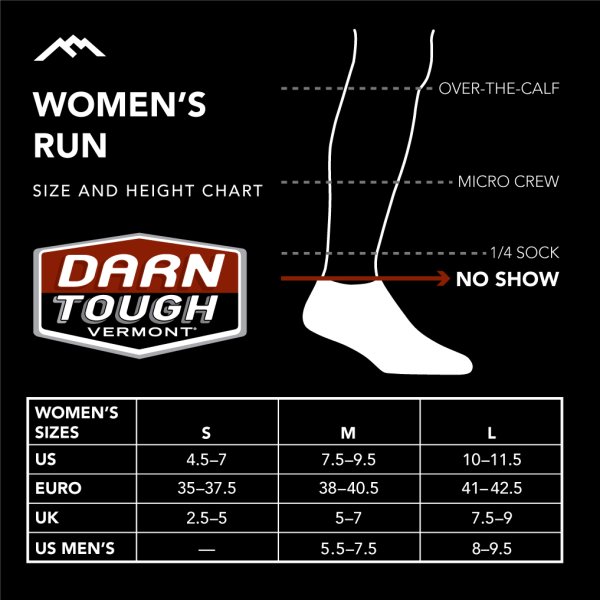 Darn Tough Damen 1047 No Show Tab Ultra-Lightweight Running Sock with Cushion